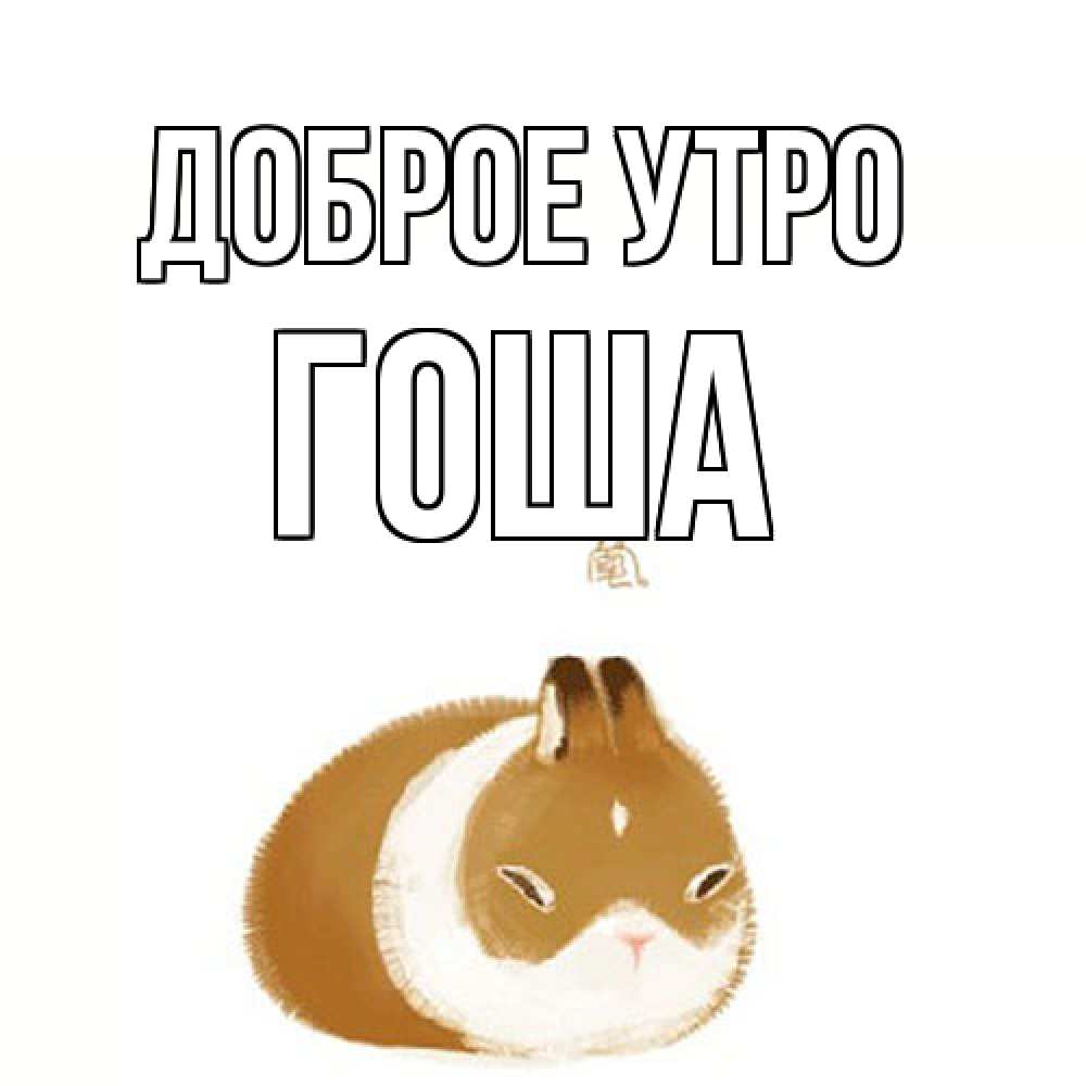 Открытка на каждый день с именем, Гоша Доброе утро хорошего утречка Прикольная открытка с пожеланием онлайн скачать бесплатно 