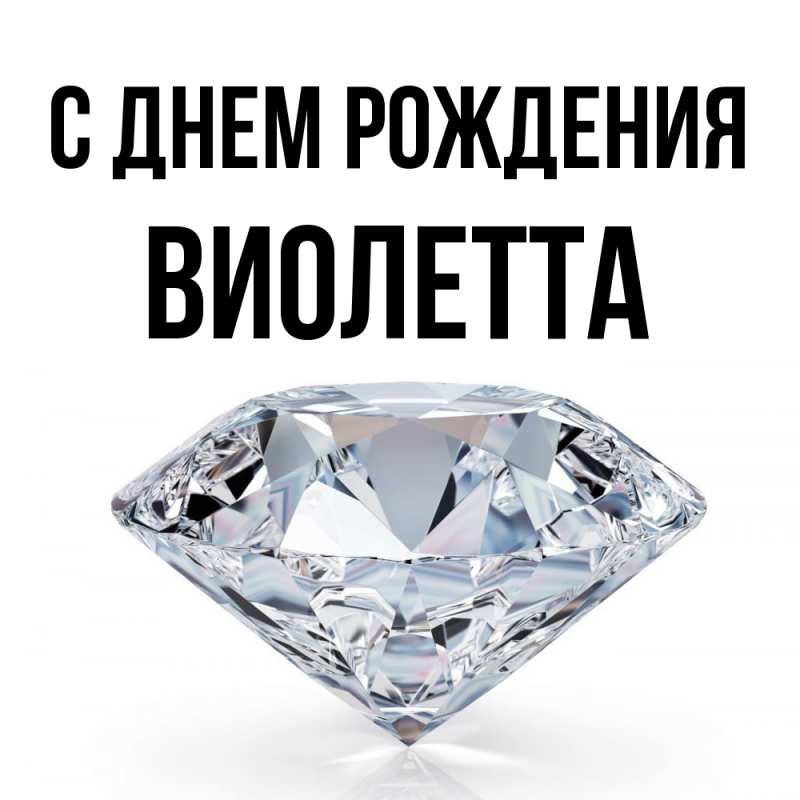 Открытка с именем, Виолетта, С днем рождения