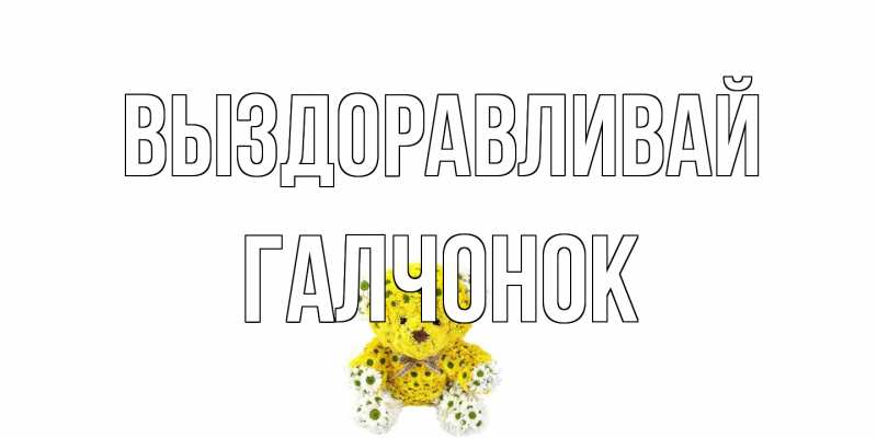 Картинка Выздоравливай, галчонок
