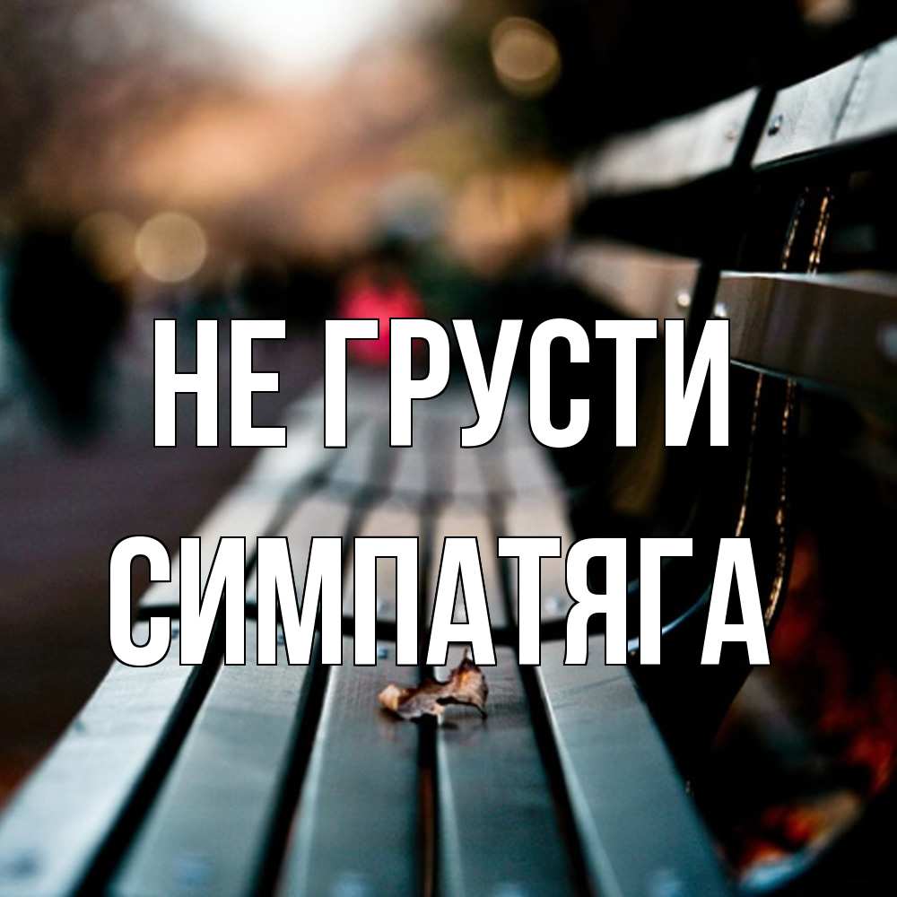 Открытка на каждый день с именем, Симпатяга Не грусти размытый фон Прикольная открытка с пожеланием онлайн скачать бесплатно 