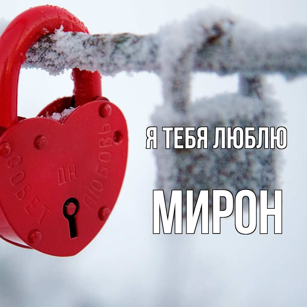 Открытка на каждый день с именем, Мирон Я тебя люблю любви Прикольная открытка с пожеланием онлайн скачать бесплатно 