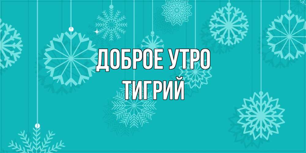 Открытка на каждый день с именем, Тигрий Доброе утро открытка со снежинками Прикольная открытка с пожеланием онлайн скачать бесплатно 