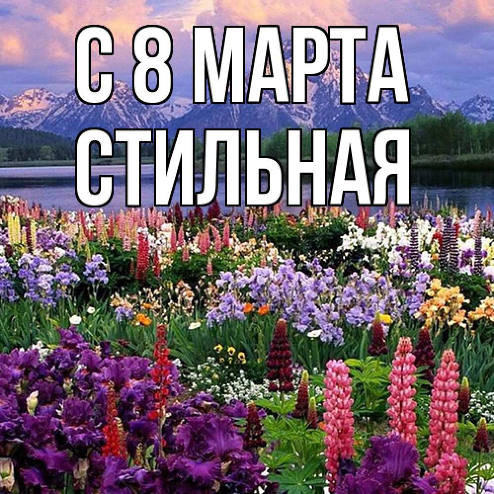 Открытка на каждый день с именем, Стильная C 8 МАРТА международный женский день Прикольная открытка с пожеланием онлайн скачать бесплатно 