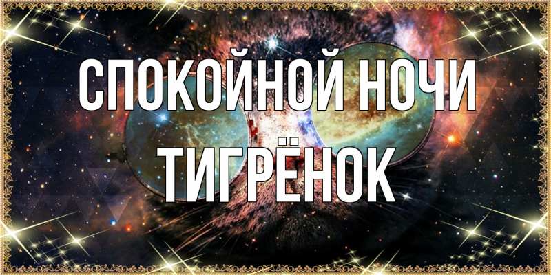 Картинка Спокойной ночи, Тигрёнок