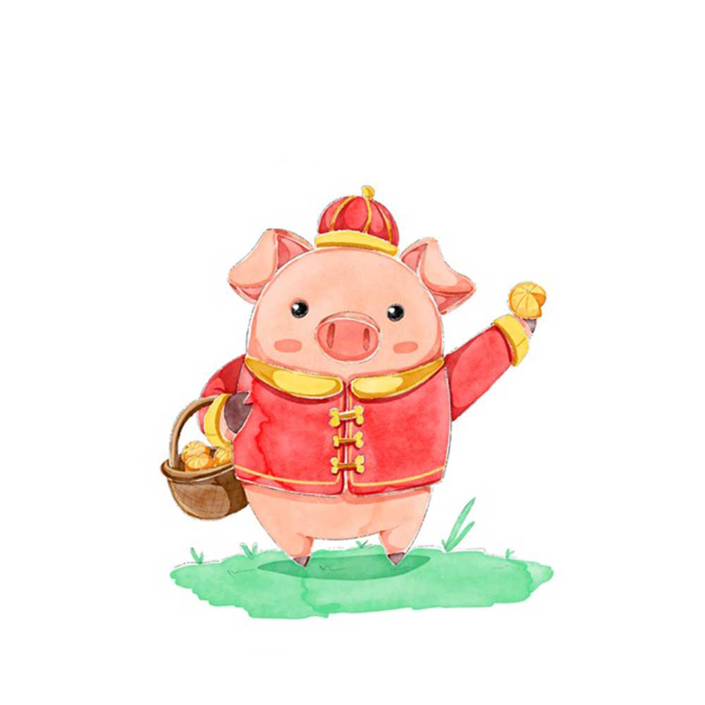 Открытка на каждый день с именем, Гречка Желаю тебе удачи поросенок Прикольная открытка с пожеланием онлайн скачать бесплатно 