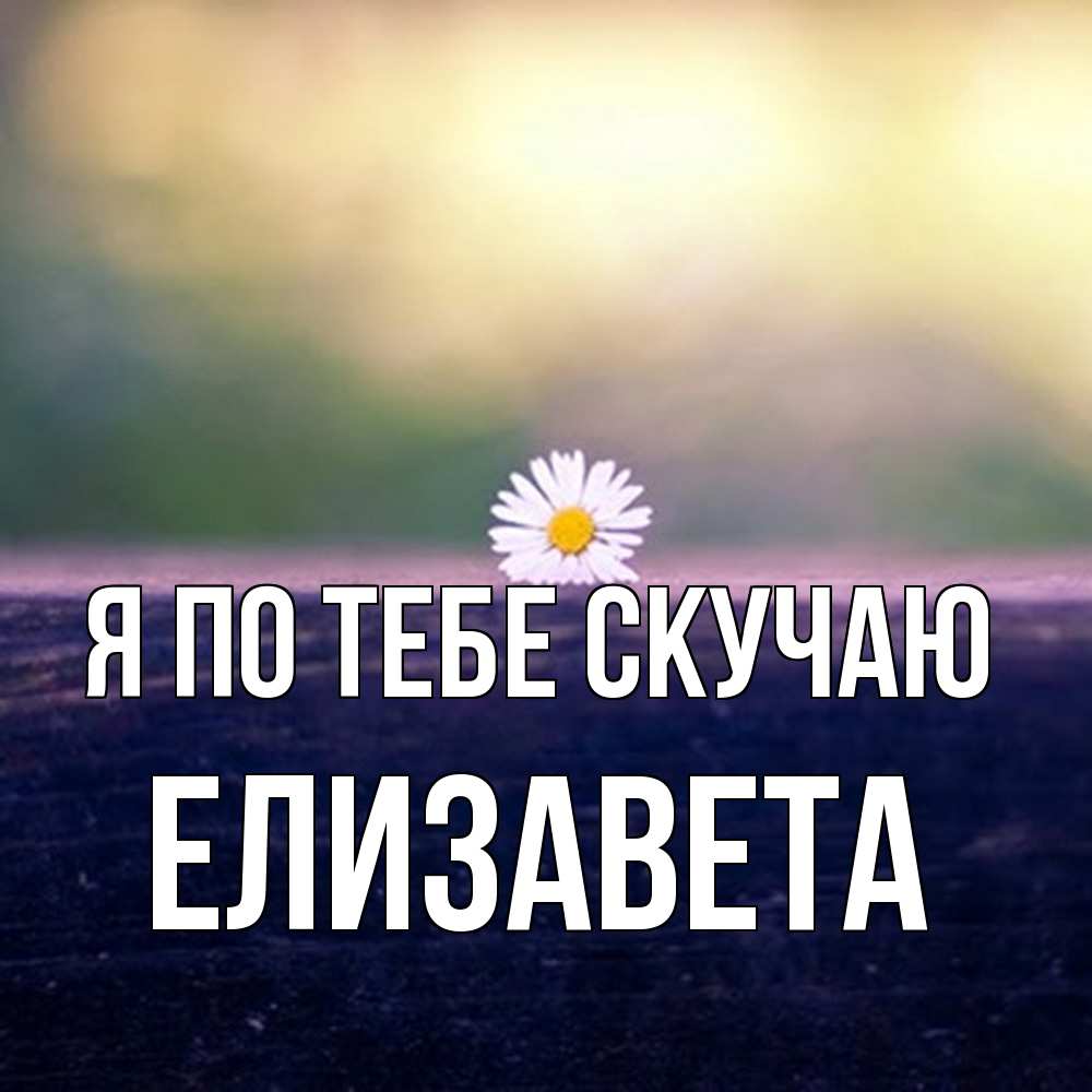 Открытка на каждый день с именем, Елизавета Я по тебе скучаю приходи в гости Прикольная открытка с пожеланием онлайн скачать бесплатно 