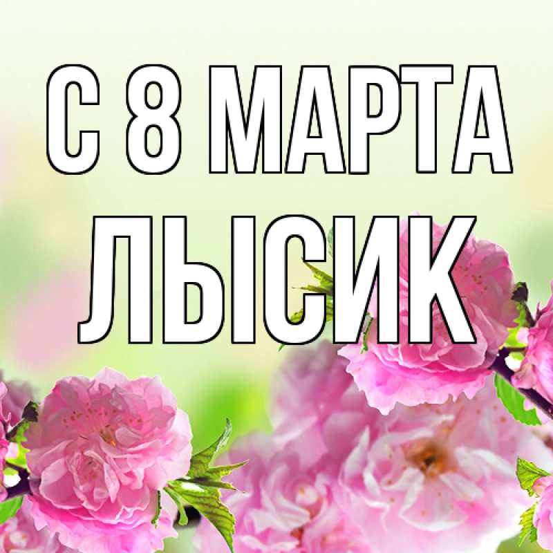 Картинка C 8 МАРТА, Лысик