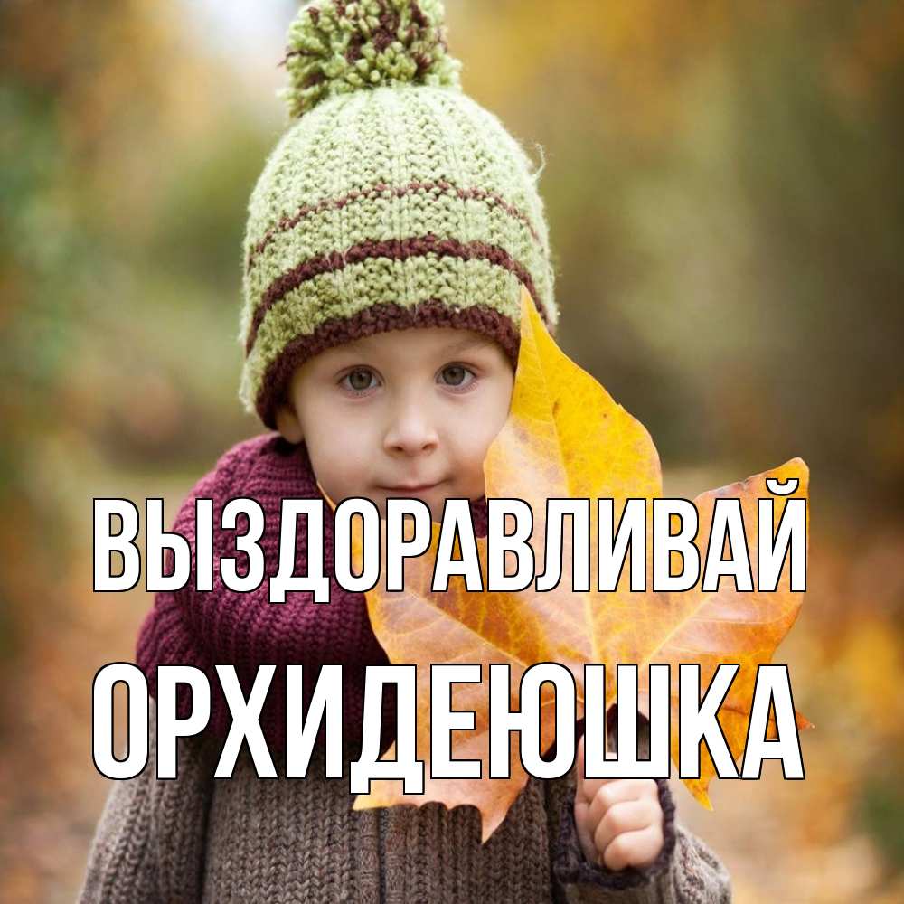 Открытка на каждый день с именем, Орхидеюшка Выздоравливай дышим свежим воздухом Прикольная открытка с пожеланием онлайн скачать бесплатно 