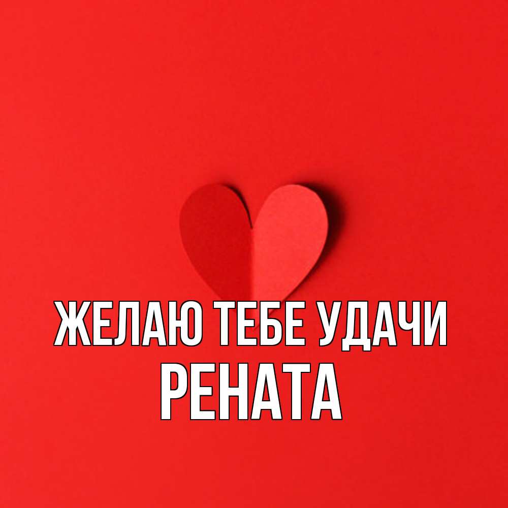 Открытка на каждый день с именем, Рената Желаю тебе удачи пусть повезет для любимых 1 Прикольная открытка с пожеланием онлайн скачать бесплатно 