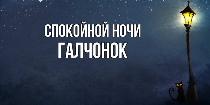 Картинка Спокойной ночи, галчонок