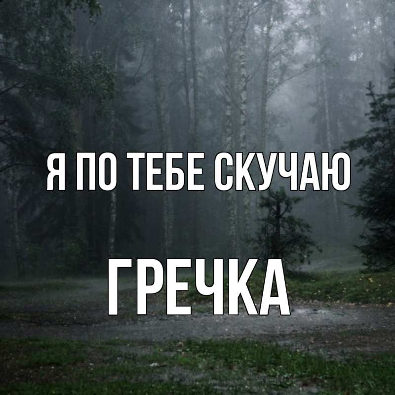 Картинка Я по тебе скучаю, Гречка