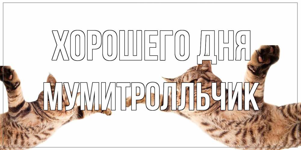 Открытка на каждый день с именем, мумитролльчик Хорошего дня хорошего дня Прикольная открытка с пожеланием онлайн скачать бесплатно 