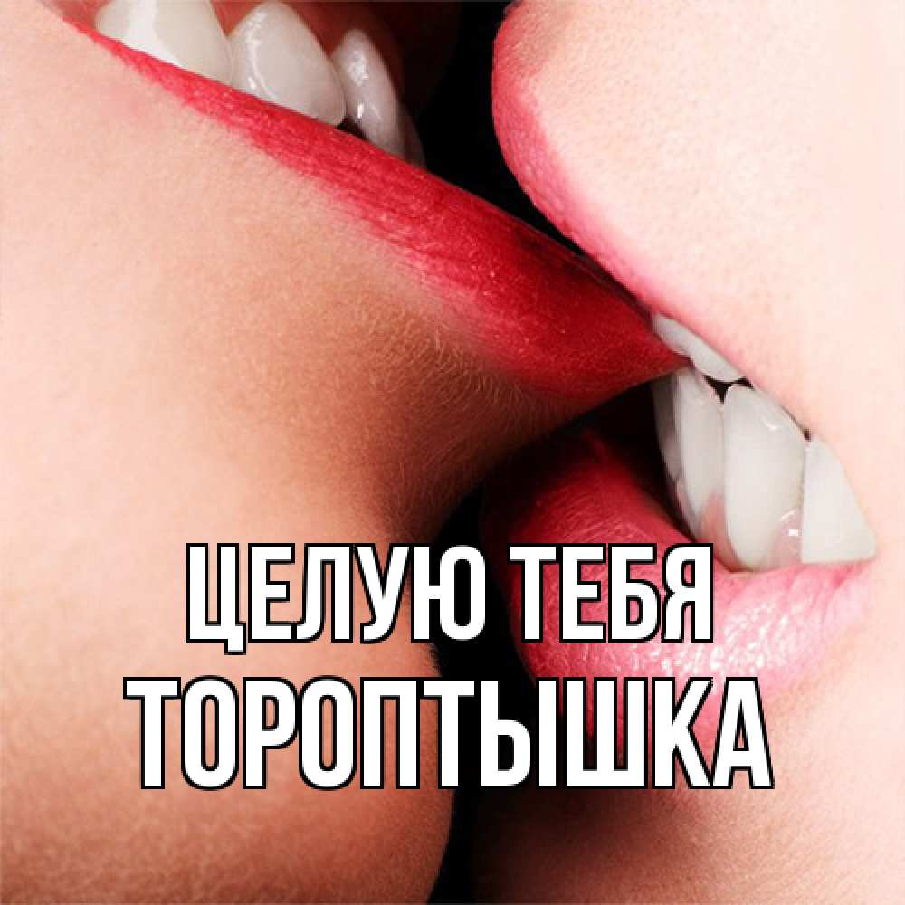 Открытка на каждый день с именем, Тороптышка Целую тебя поцелуй открытки бесплатно Прикольная открытка с пожеланием онлайн скачать бесплатно 