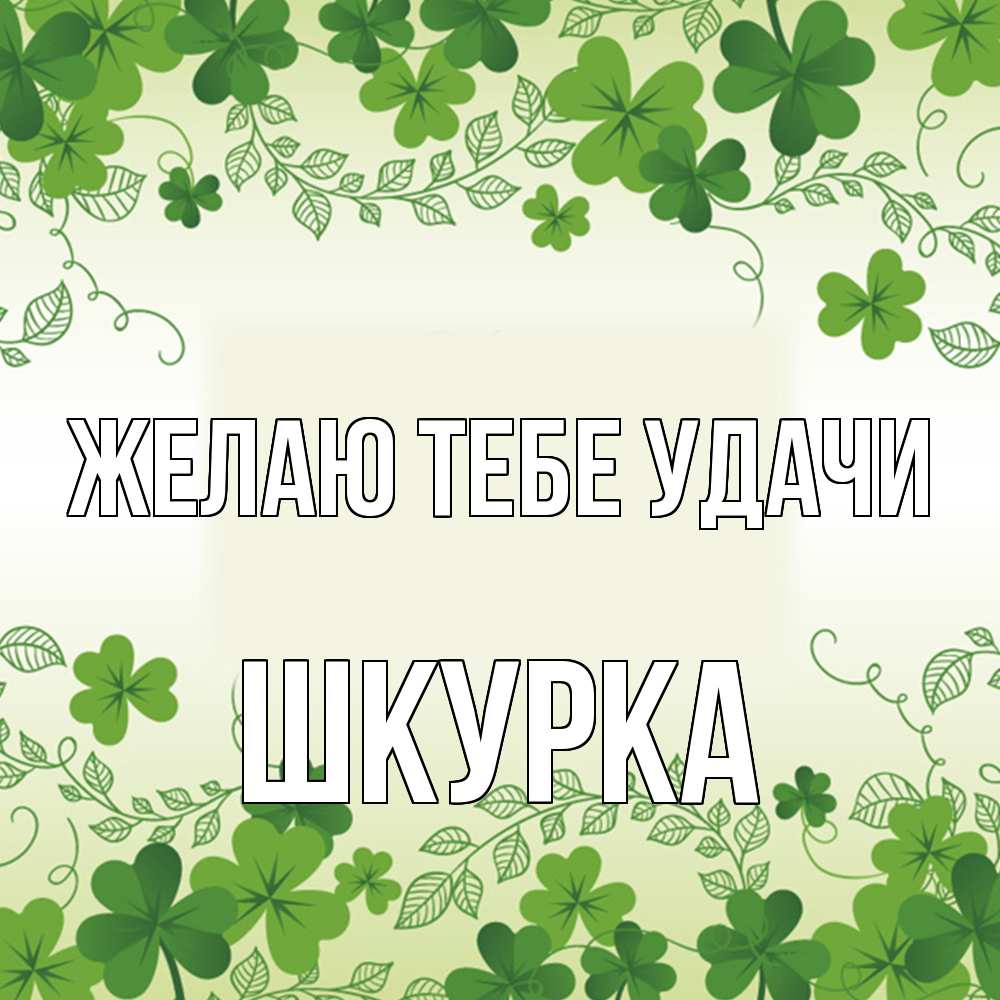 Открытка на каждый день с именем, Шкурка Желаю тебе удачи открытка Прикольная открытка с пожеланием онлайн скачать бесплатно 