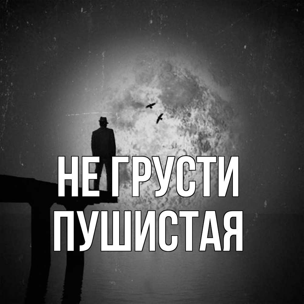 Открытка на каждый день с именем, Пушистая Не грусти мужчина на мосту Прикольная открытка с пожеланием онлайн скачать бесплатно 