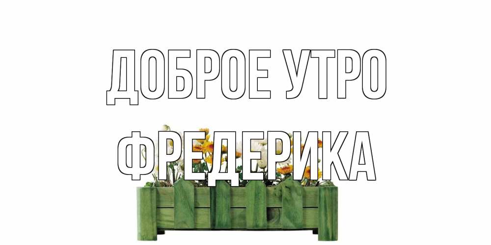 Открытка на каждый день с именем, Фредерика Доброе утро цветы Прикольная открытка с пожеланием онлайн скачать бесплатно 
