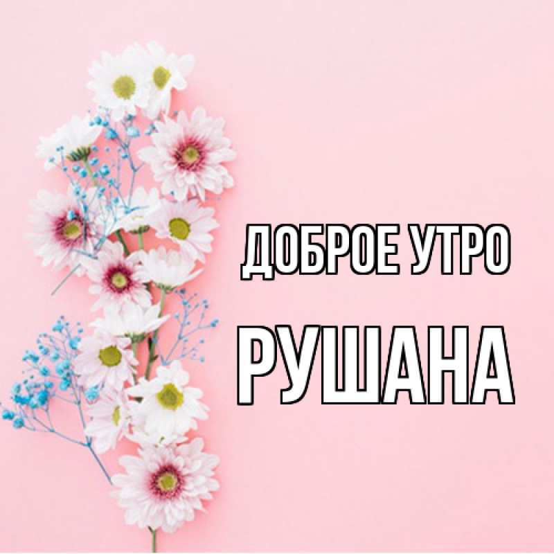 Картинка Доброе утро, Рушана