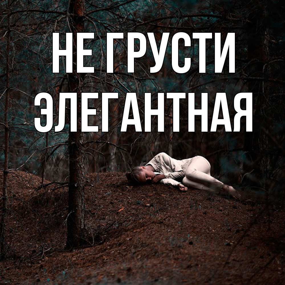 Открытка на каждый день с именем, элегантная Не грусти лес Прикольная открытка с пожеланием онлайн скачать бесплатно 