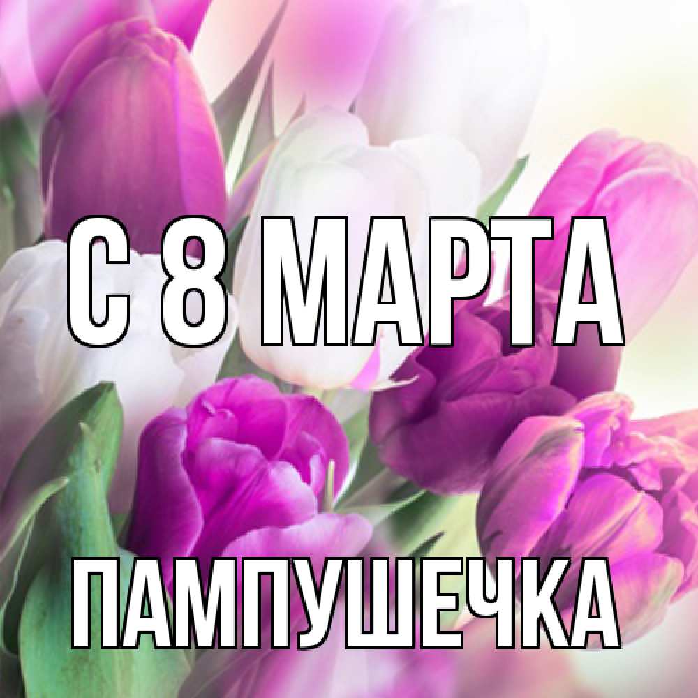 Открытка на каждый день с именем, пампушечка C 8 МАРТА весна 1 Прикольная открытка с пожеланием онлайн скачать бесплатно 