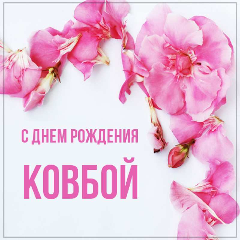 Открытка с именем, Ковбой, С днем рождения