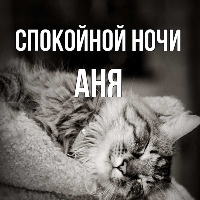 Картинка Спокойной ночи, Аня