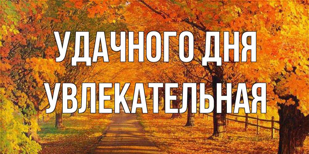 Открытка на каждый день с именем, Увлекательная Удачного дня деревья с осенними листьями Прикольная открытка с пожеланием онлайн скачать бесплатно 