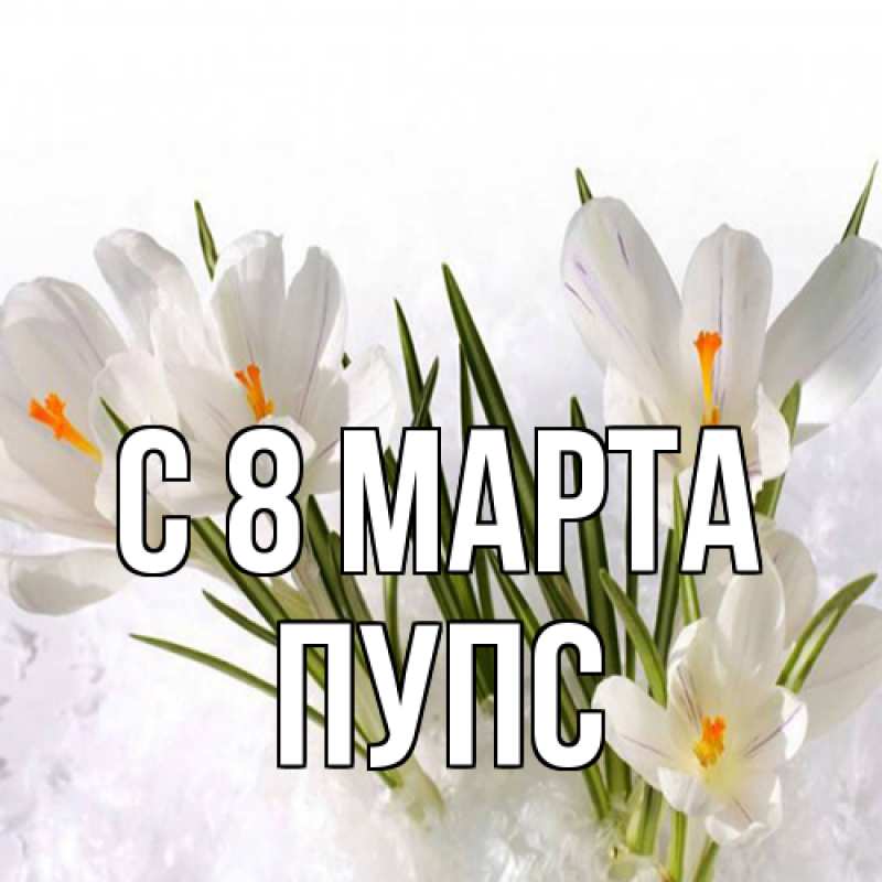 Открытка с именем, Пупс, C 8 МАРТА