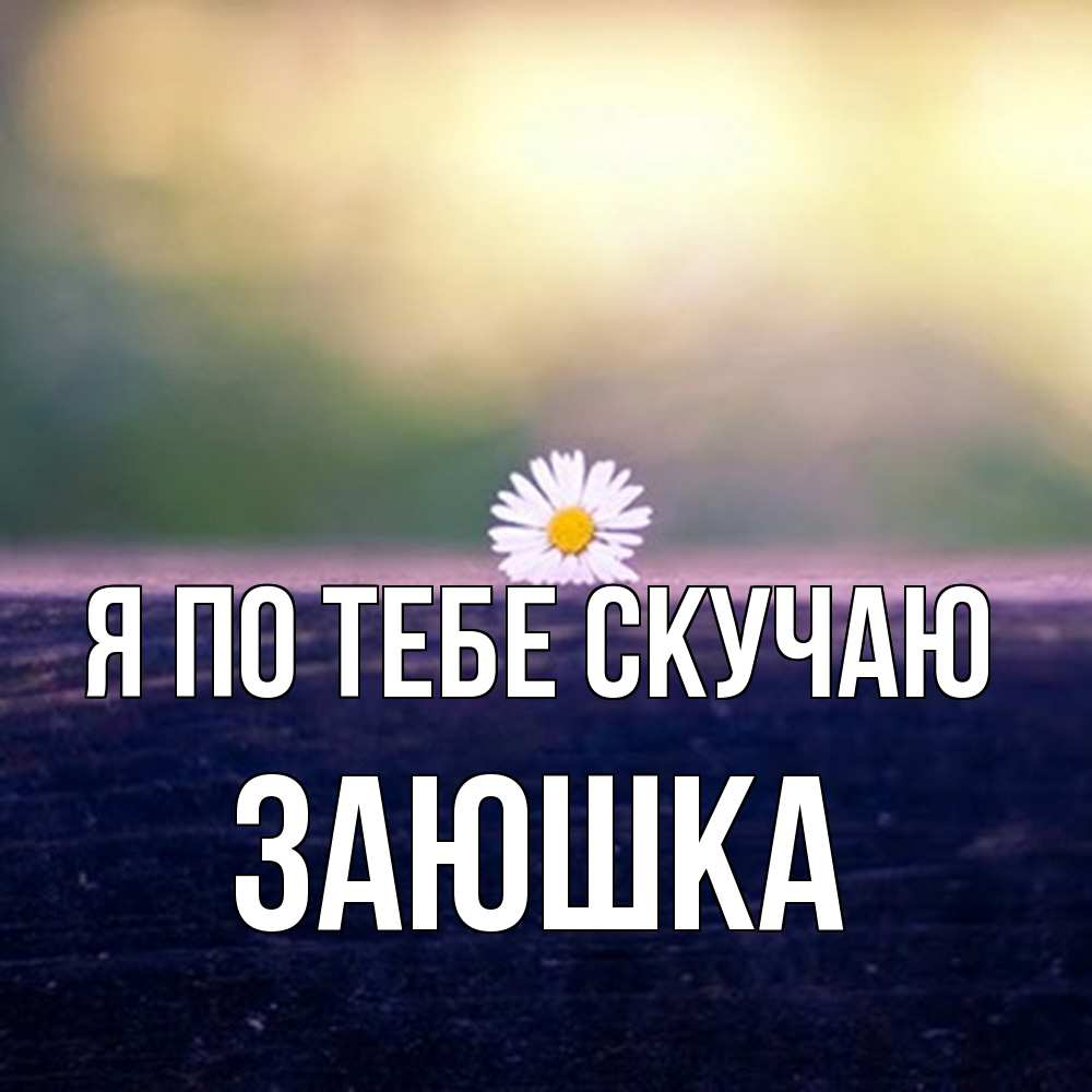 Открытка на каждый день с именем, Заюшка Я по тебе скучаю приходи в гости Прикольная открытка с пожеланием онлайн скачать бесплатно 