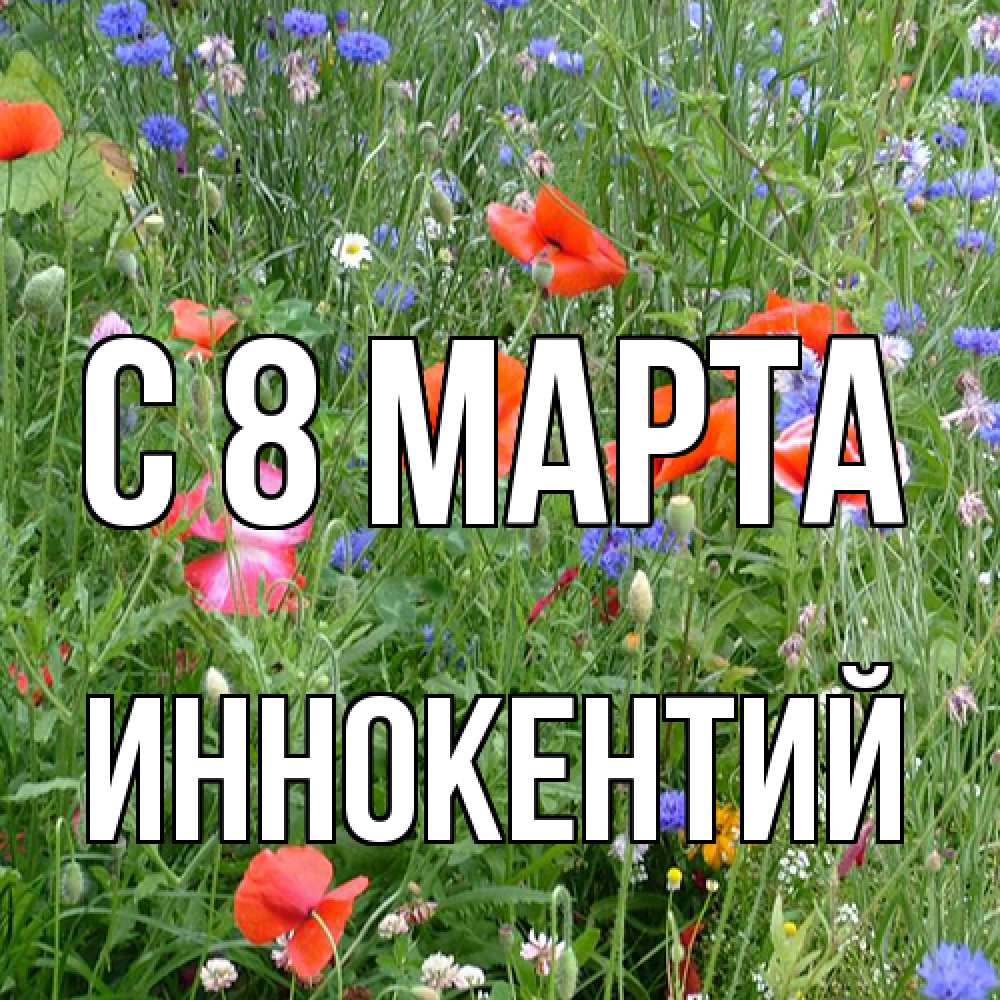 Открытка на каждый день с именем, Иннокентий C 8 МАРТА международный женский день 4 Прикольная открытка с пожеланием онлайн скачать бесплатно 