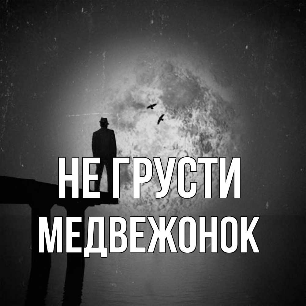 Открытка на каждый день с именем, медвежонок Не грусти мужчина на мосту Прикольная открытка с пожеланием онлайн скачать бесплатно 