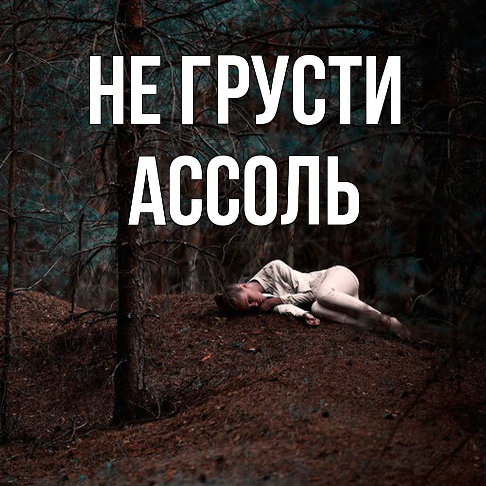 Открытка на каждый день с именем, Ассоль Не грусти лес Прикольная открытка с пожеланием онлайн скачать бесплатно 