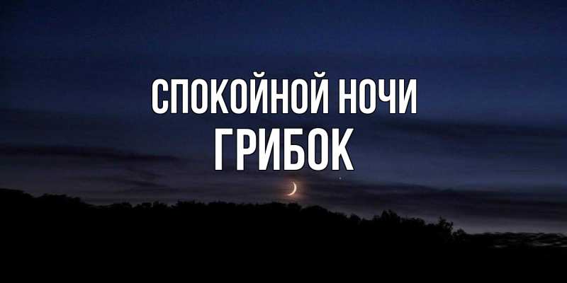 Картинка Спокойной ночи, Грибок