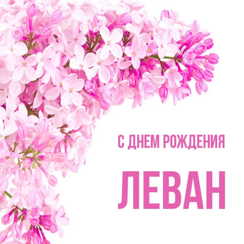 Открытка с именем, Леван, С днем рождения