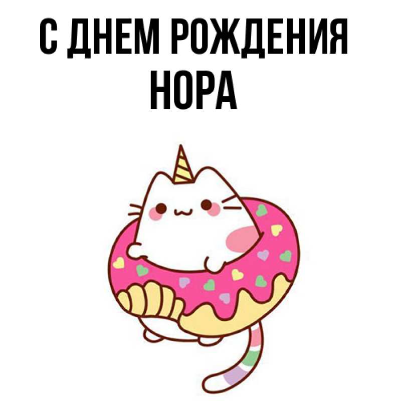 Картинка С днем рождения, Нора