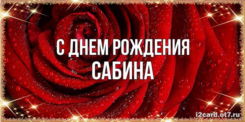 Картинка С днем рождения, Сабина