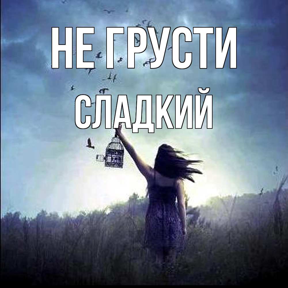 Открытка на каждый день с именем, Сладкий Не грусти на волю Прикольная открытка с пожеланием онлайн скачать бесплатно 
