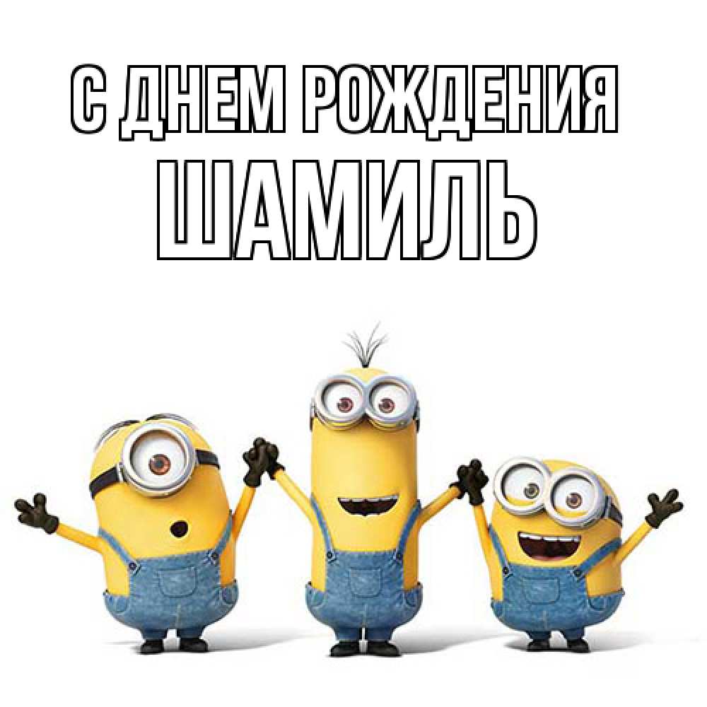 Открытка на каждый день с именем, Шамиль С днем рождения с днюхой Прикольная открытка с пожеланием онлайн скачать бесплатно 