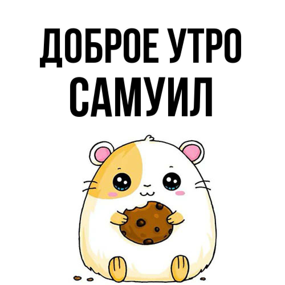 Открытка на каждый день с именем, Самуил Доброе утро есть печеньку. Утречко Прикольная открытка с пожеланием онлайн скачать бесплатно 