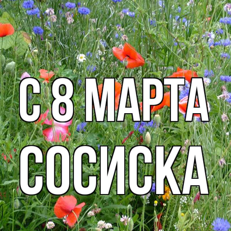 Картинка C 8 МАРТА, Сосиска