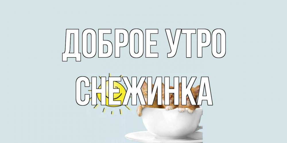 Открытка на каждый день с именем, Снежинка Доброе утро котята Прикольная открытка с пожеланием онлайн скачать бесплатно 