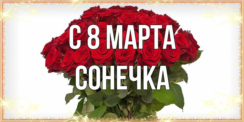 Открытка на каждый день с именем, Сонечка C 8 МАРТА поздравляю с 8 марта Прикольная открытка с пожеланием онлайн скачать бесплатно 