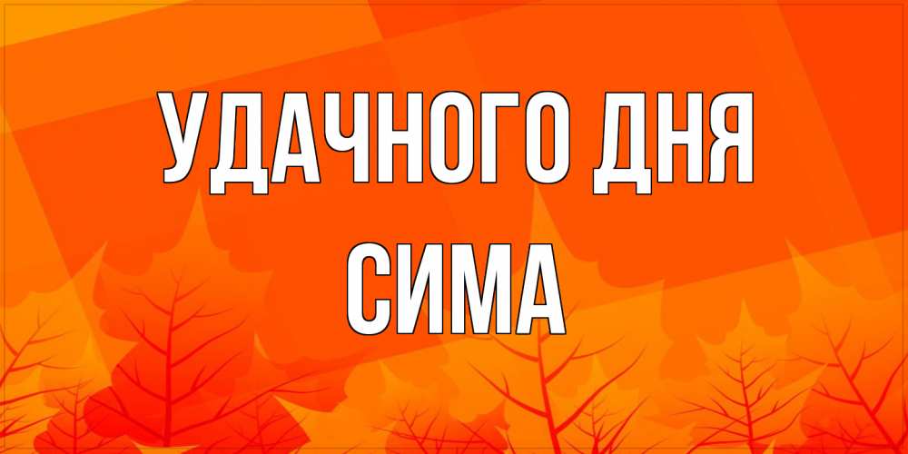 Открытка на каждый день с именем, Сима Удачного дня осеннее настроение Прикольная открытка с пожеланием онлайн скачать бесплатно 