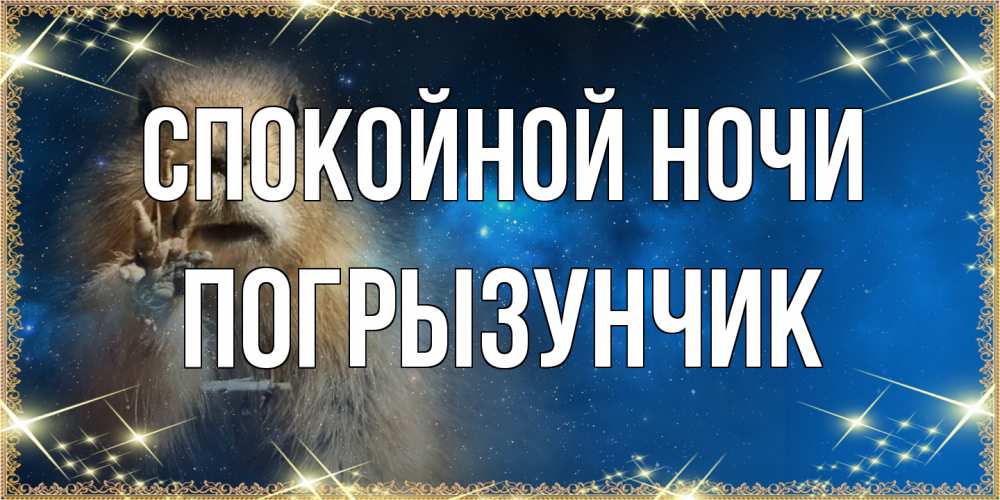 Открытка на каждый день с именем, Погрызунчик Спокойной ночи спокойной ночи сладких снов Прикольная открытка с пожеланием онлайн скачать бесплатно 