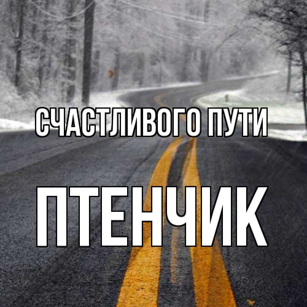 Открытка на каждый день с именем, Птенчик Счастливого пути хорошего вам путешествия Прикольная открытка с пожеланием онлайн скачать бесплатно 