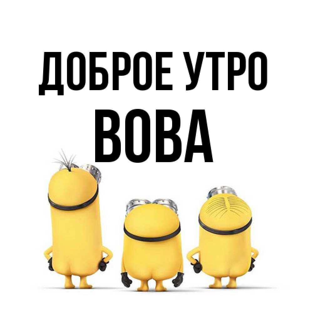 Открытка на каждый день с именем, Вова Доброе утро подписать открытку онлайн бесплатно Прикольная открытка с пожеланием онлайн скачать бесплатно 