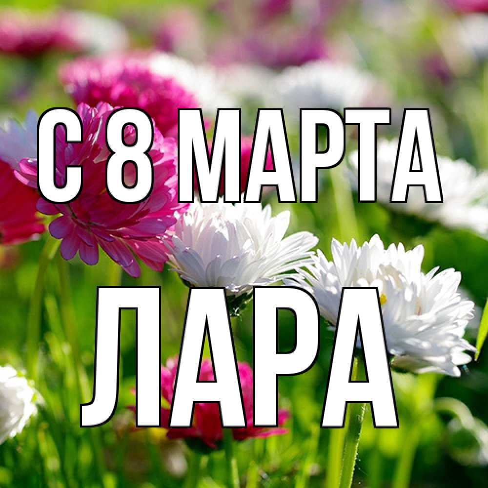 Открытка на каждый день с именем, Лара C 8 МАРТА международный женский день 1 Прикольная открытка с пожеланием онлайн скачать бесплатно 