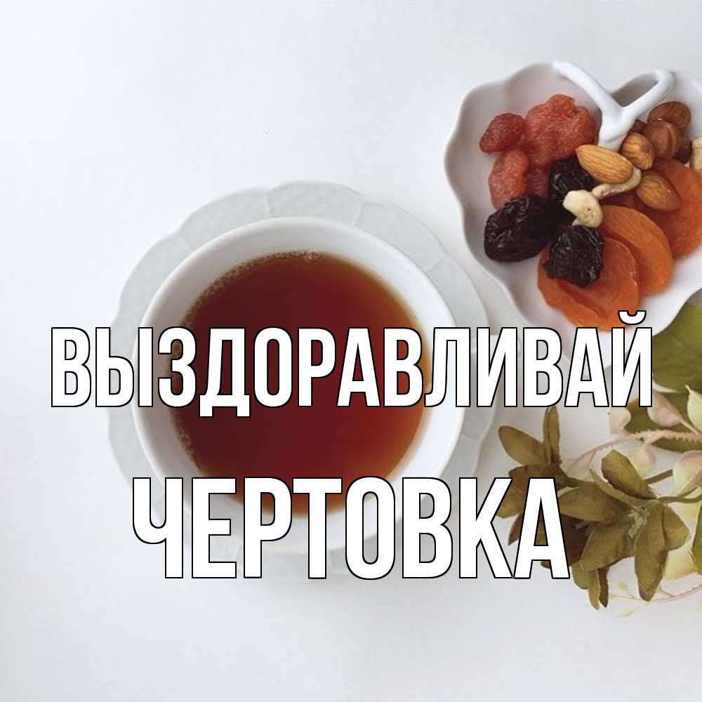 Открытка на каждый день с именем, Чертовка Выздоравливай неизвестные растения Прикольная открытка с пожеланием онлайн скачать бесплатно 