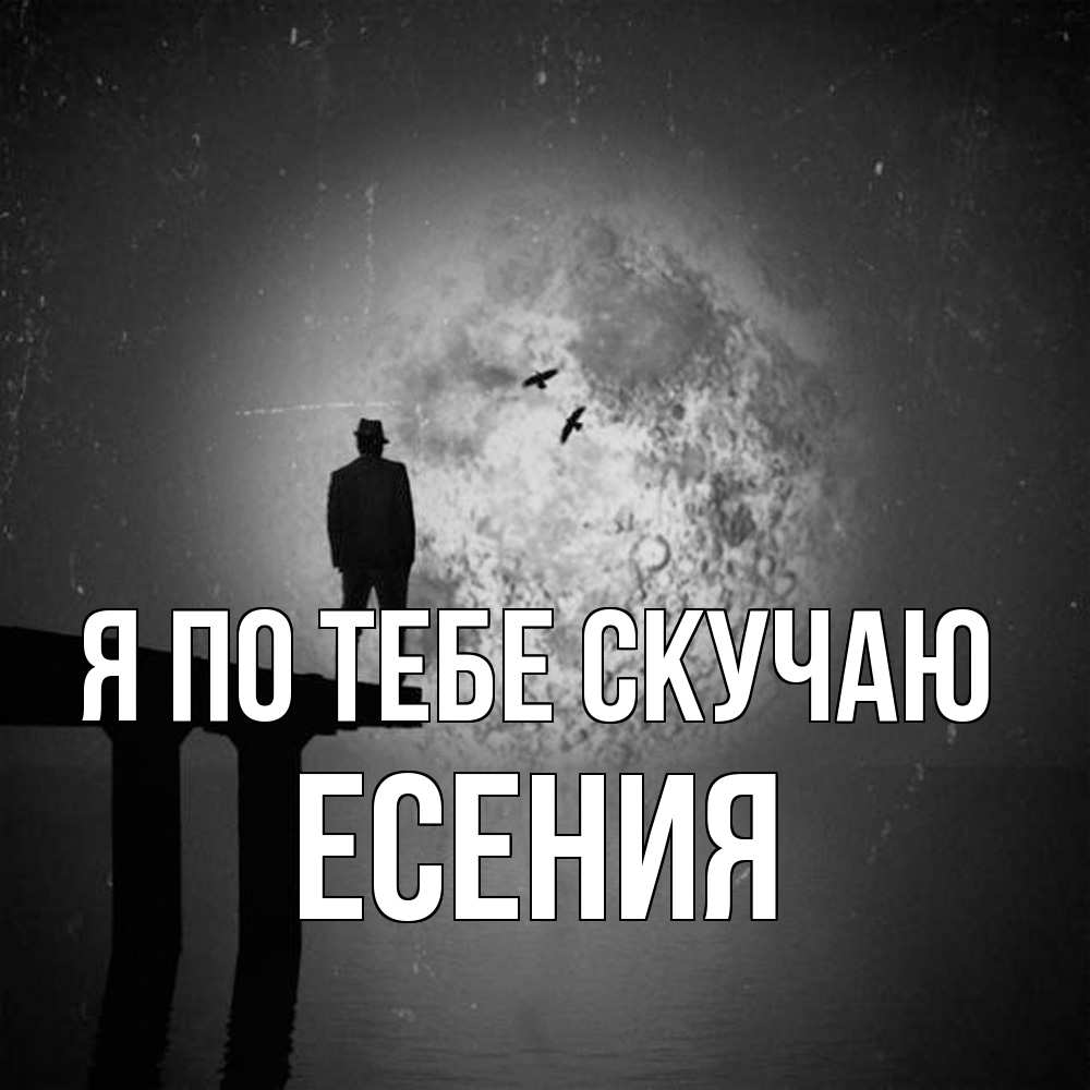 Открытка на каждый день с именем, Есения Я по тебе скучаю мост 1 Прикольная открытка с пожеланием онлайн скачать бесплатно 