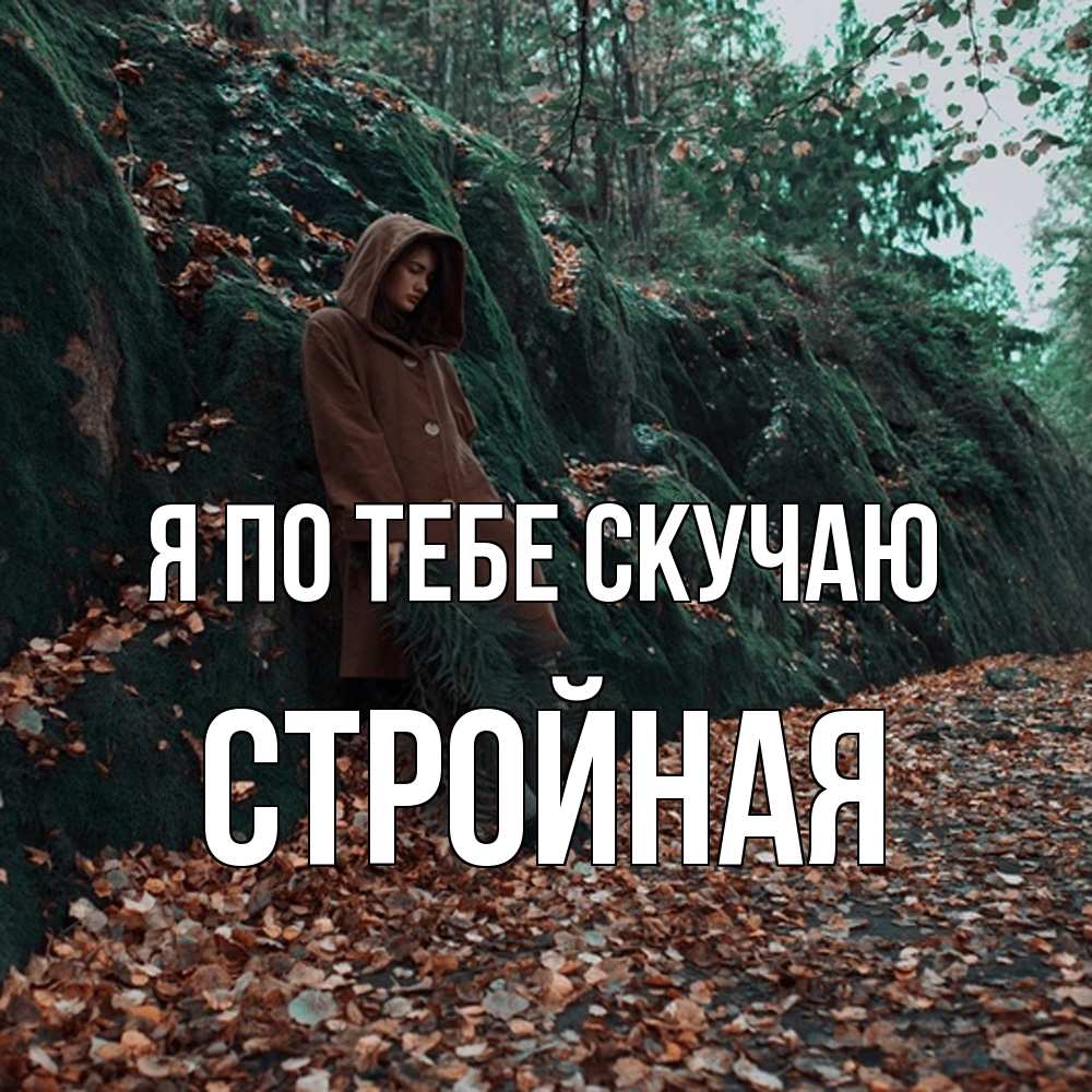 Открытка на каждый день с именем, Стройная Я по тебе скучаю скука 1 Прикольная открытка с пожеланием онлайн скачать бесплатно 