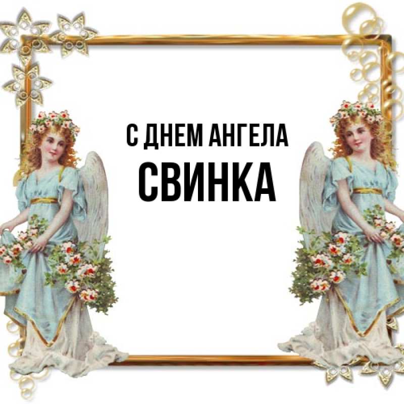 Картинка С днем ангела, Свинка